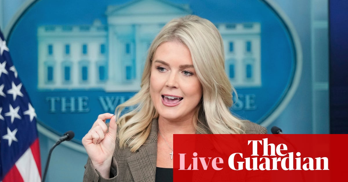 Trump press secretary denies president is weaponizing justice department and dodges question on autism announcement – live | US news