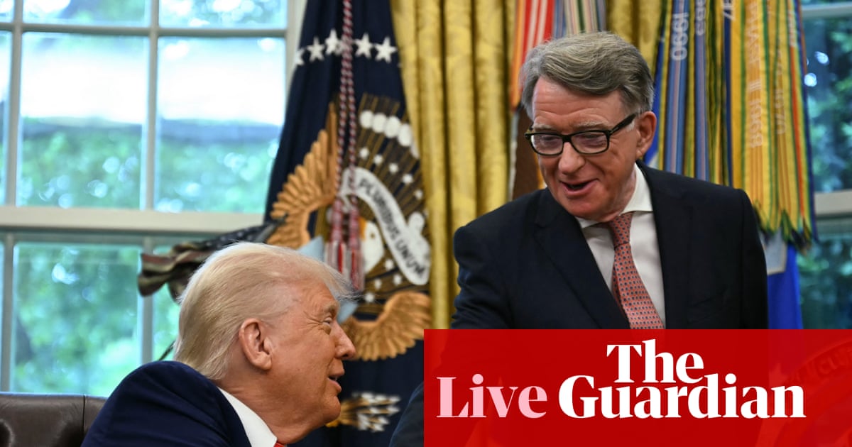 Peter Mandelson unlikely to retain Labour whip if he returns to Lords, senior peer says – UK politics live | Politics