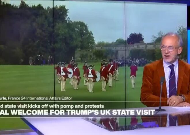 Royal welcome Trump's UK second state visit, but also protests