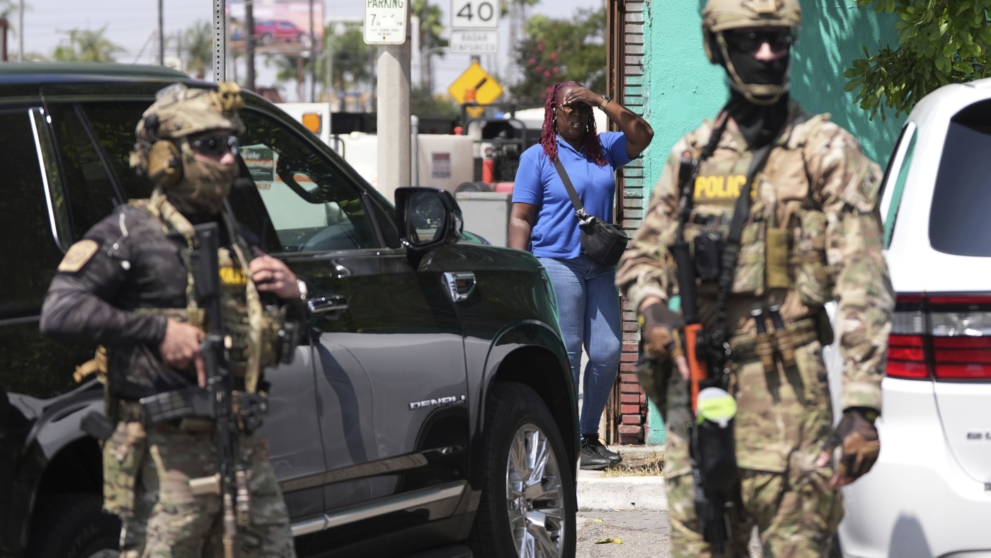 California bans masks meant to hide law enforcement identities : NPR