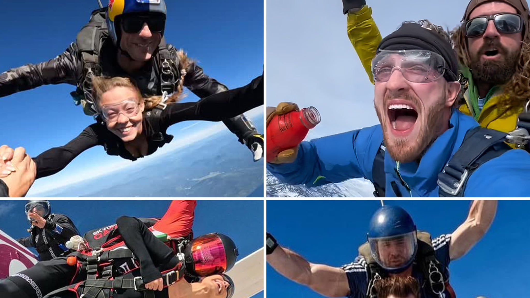Skydiving Celebs Catch A Falling Star … Thrilling Pics!
