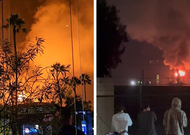 California Refinery Explosion Turns Night Sky Into Orange Fireball, Video Shows