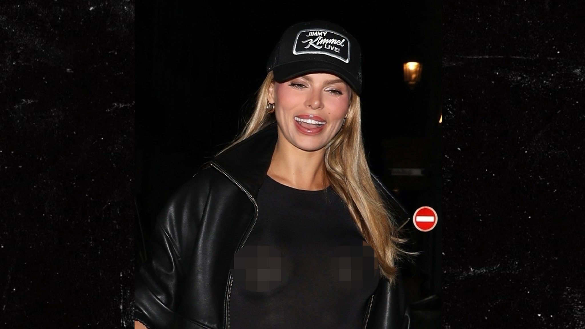 Brooks Nader Wears See-Through Catsuit, Jimmy Kimmel Hat in Paris