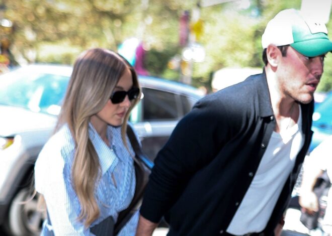 Sydney Sweeney Looks All Business in Short Skirt, Holds Scooter Braun’s Hand