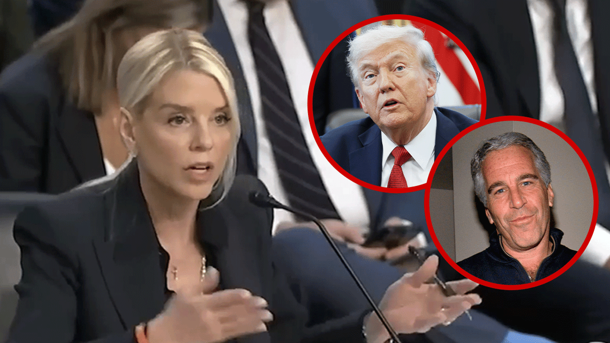 Pam Bondi Grilled by Senator Over Alleged Trump-Epstein Compromising Photos