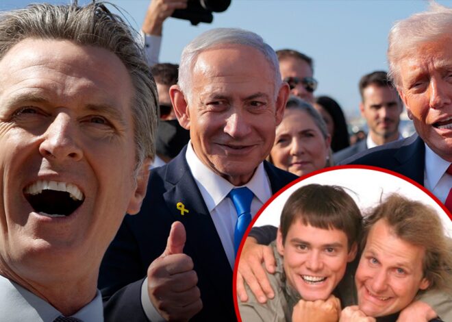 Gavin Newsom Compares Trump & Netanyahu to ‘Dumb and Dumber’ Characters