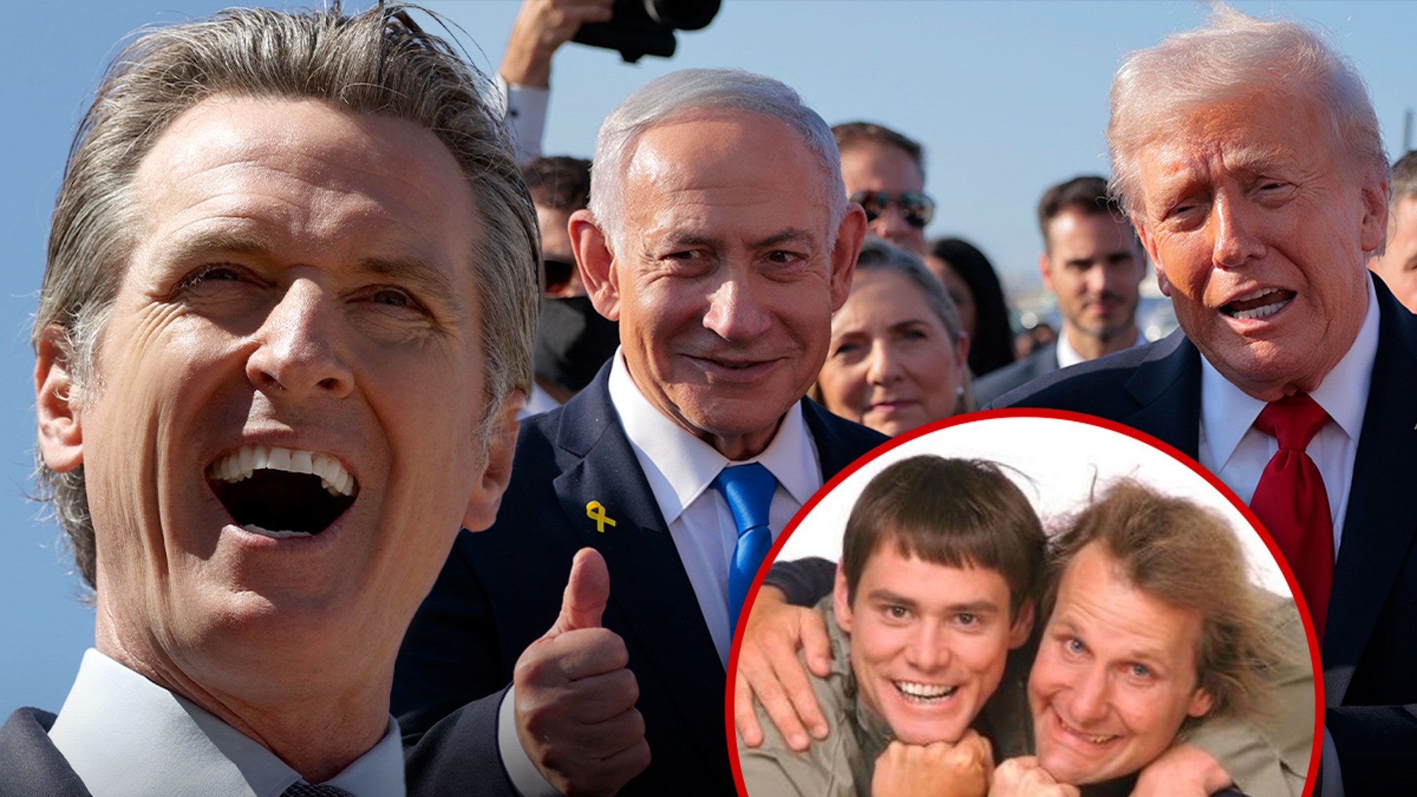 Gavin Newsom Compares Trump & Netanyahu to ‘Dumb and Dumber’ Characters