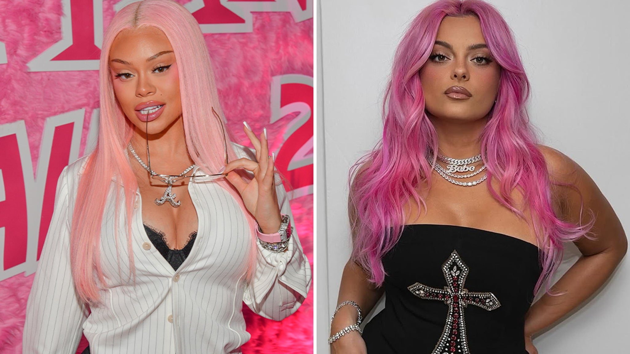 Latto vs. Bebe Rexha Who'd You Rather?! (Pink Hair Hotties Edition)