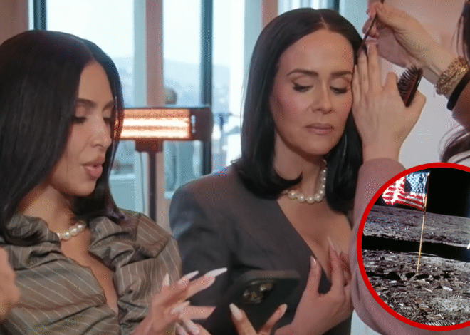 Kim Kardashian Tries to Convince Sarah Paulson 1969 Moon Landing Was Faked