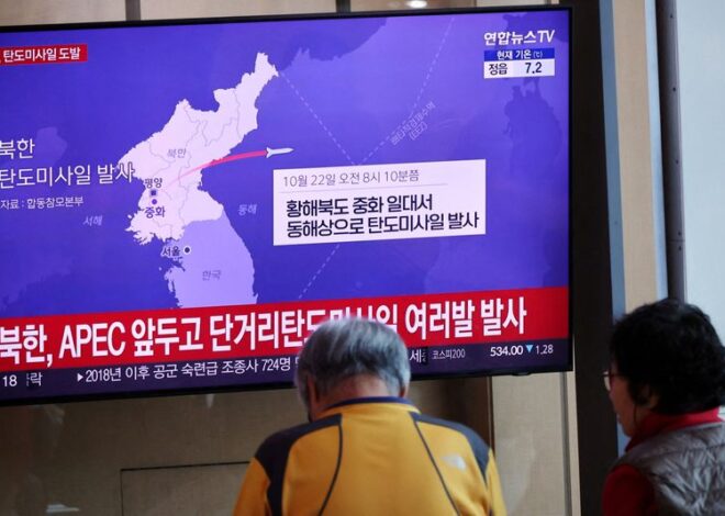 North Korea fires ballistic missiles week before leaders meet in South Korea