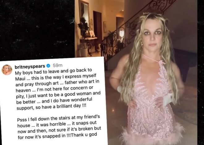 Britney Spears Says She Fell Down Stairs, Knee Snaps Out Occasionally