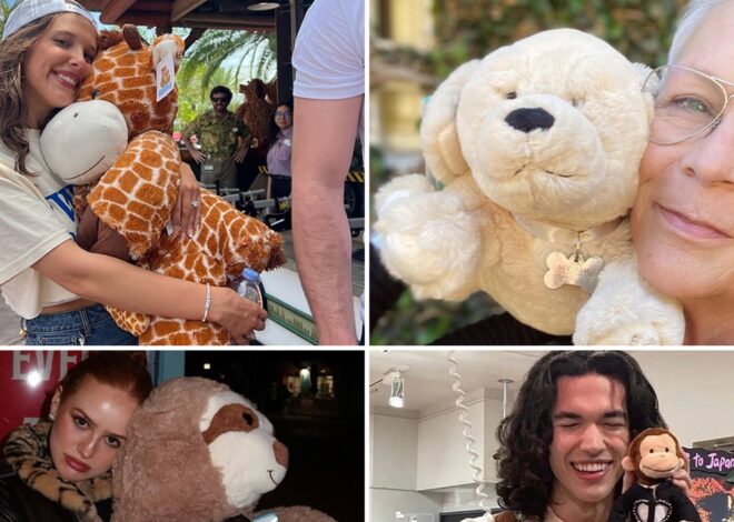 Stars Gettin’ Cozy With Stuffed Animals For National Plush Animal Lovers Day!