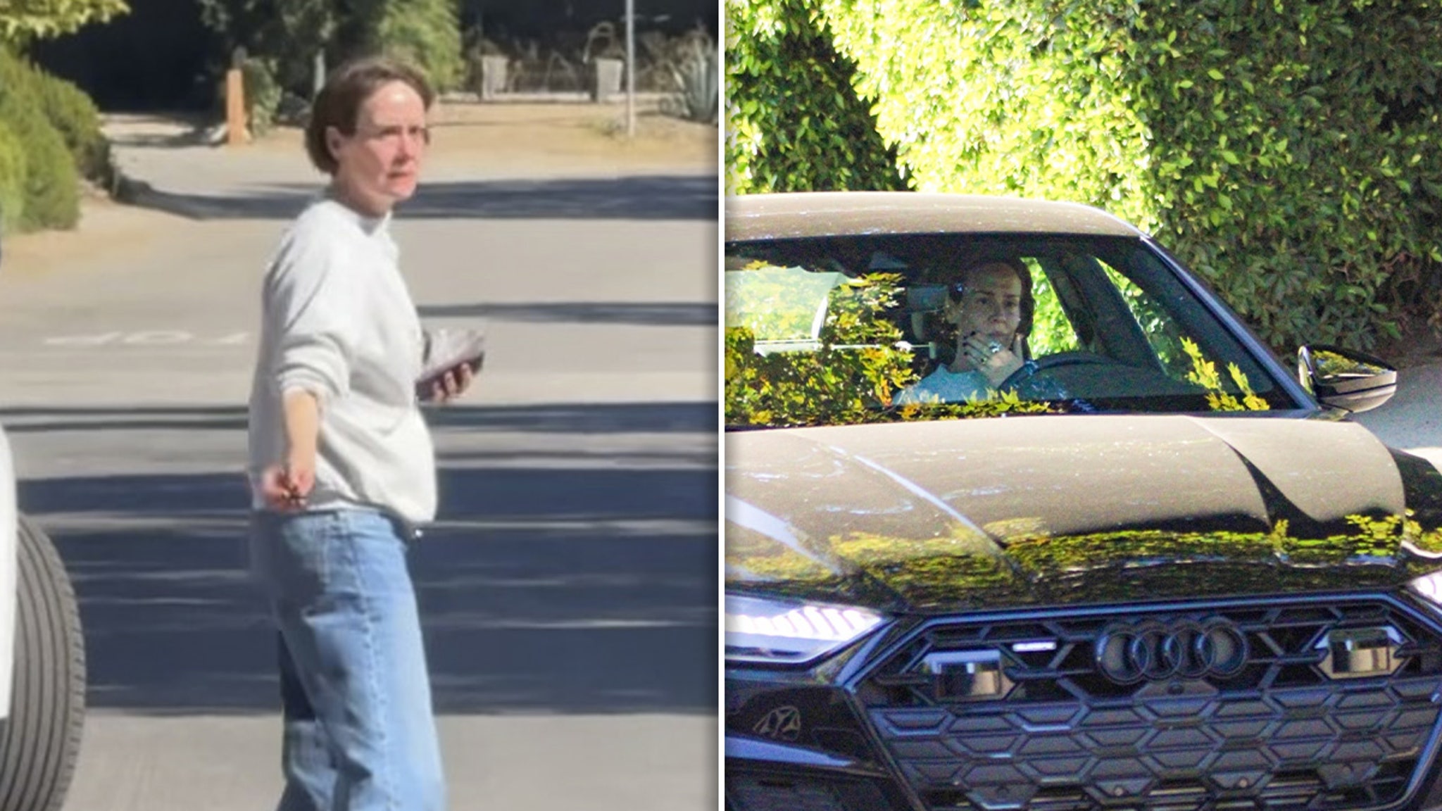 Sarah Paulson Emotional Outside Diane Keaton’s Home After Actress’ Death