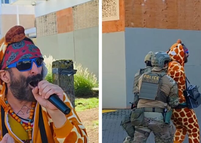 Feds Explain Arrest of Comedian Dressed as a Giraffe, Caught on Video