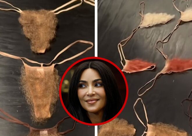 Kim Kardashian Unveils New SKIMS Pubic Hair Thong Line