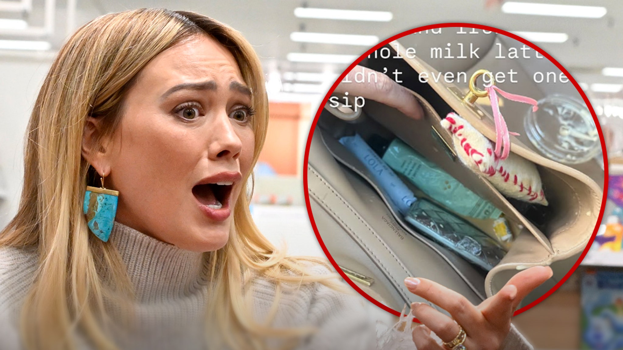 Hilary Duff Shares Crying Selfie After Spilling Coffee Inside Balenciaga Bag