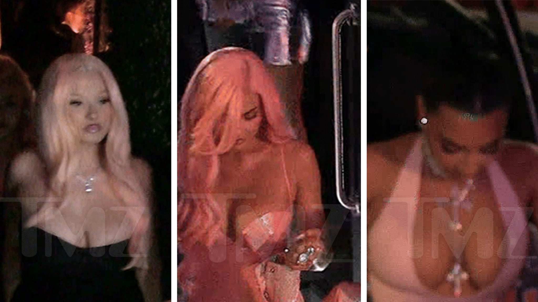 Kylie Jenner Stuns in Tight Dress, Pink Wig at Cosmetics Pop-Up