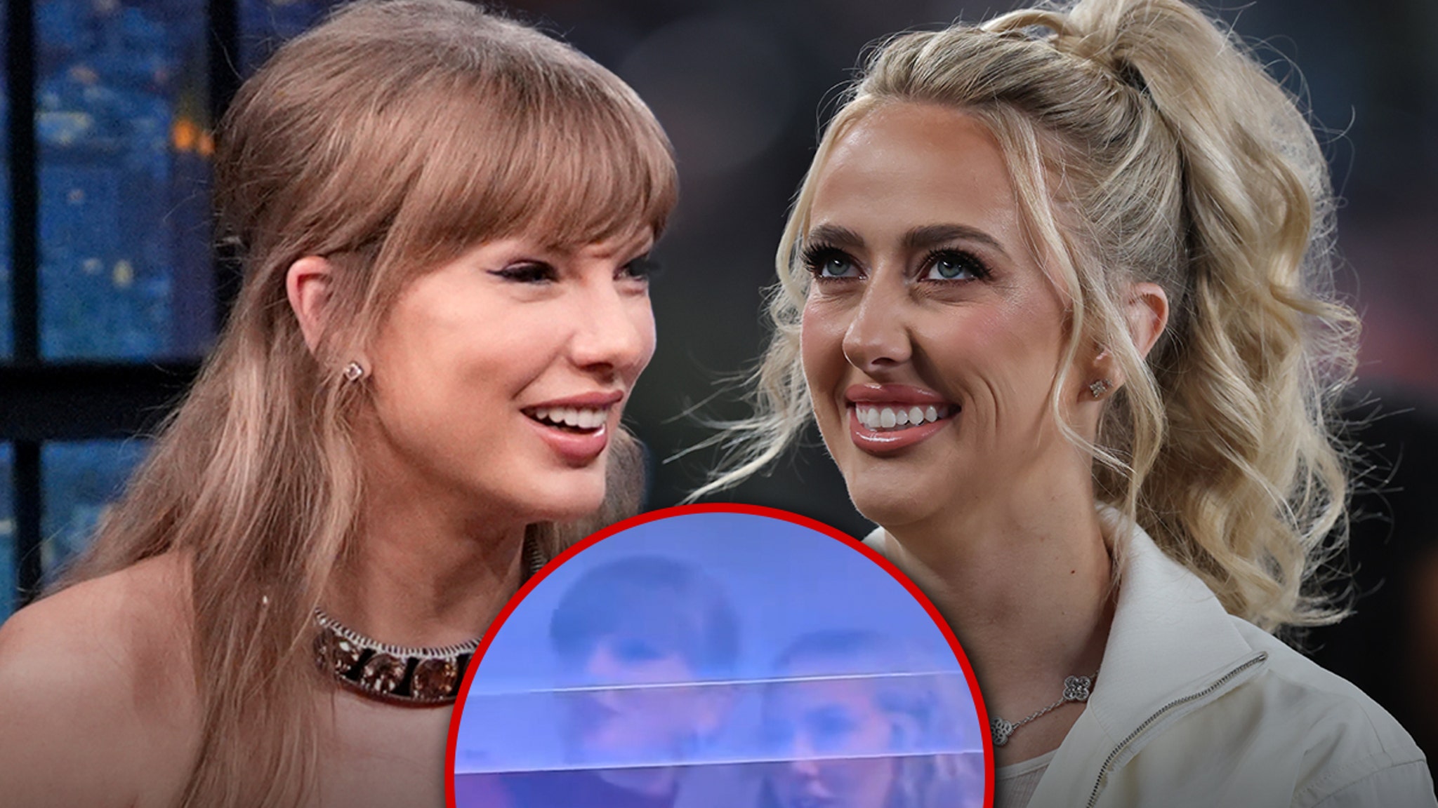 Taylor Swift and Brittany Mahomes Match in Red at Chiefs vs. Commanders Game
