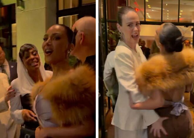 Kim Kardashian’s Famous Ass Repeatedly Slapped By Sarah Paulson, on Video