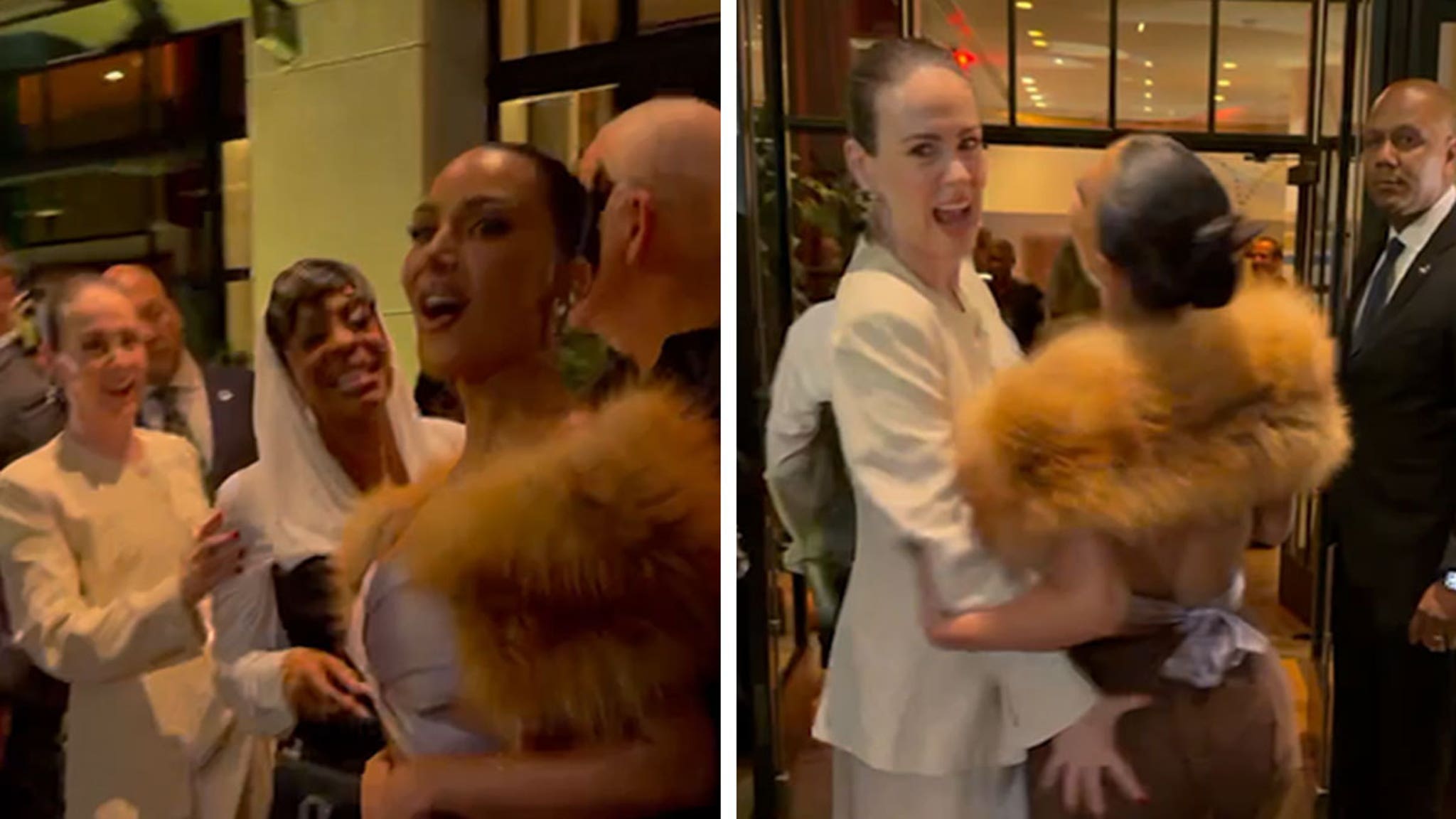 Kim Kardashian’s Famous Ass Repeatedly Slapped By Sarah Paulson, on Video