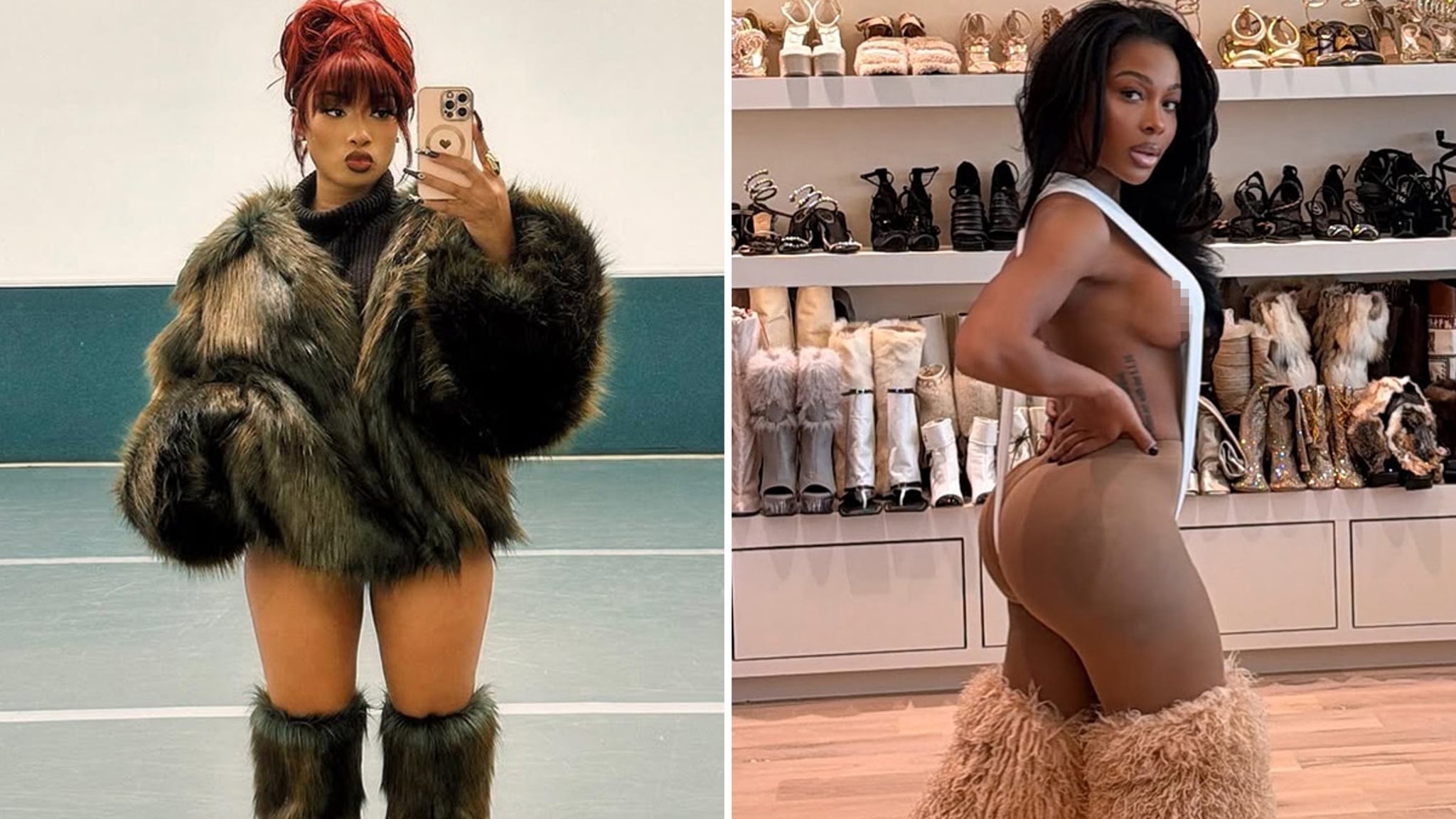 Megan Thee Stallion vs. Jayda Cheaves Who’d You Rather?! (Fur Boots)