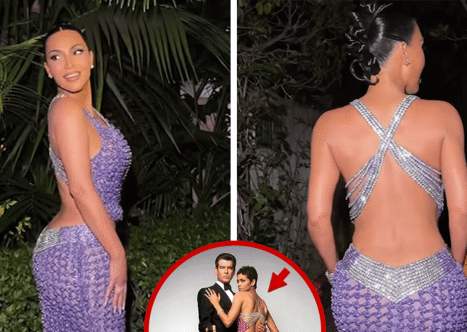 Kim Kardashian Channels Bond Girl Halle Berry for Kris’ 70th Bday Bash