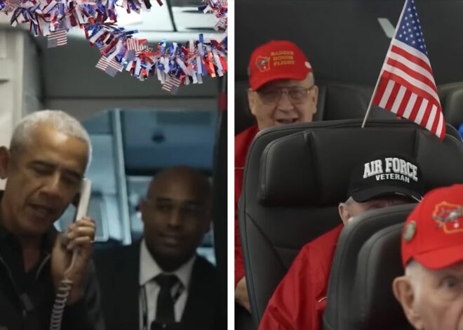 Barack Obama Surprises Plane Full of Veterans on Trip To Washington D.C.