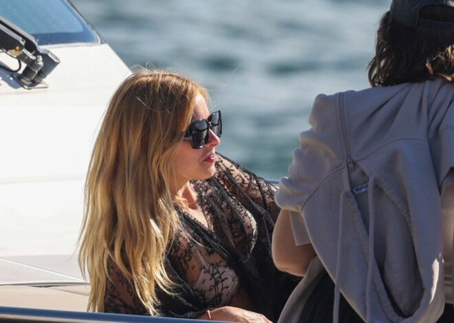 Addison Rae Sunbathes in Bikini on Yacht in Sydney