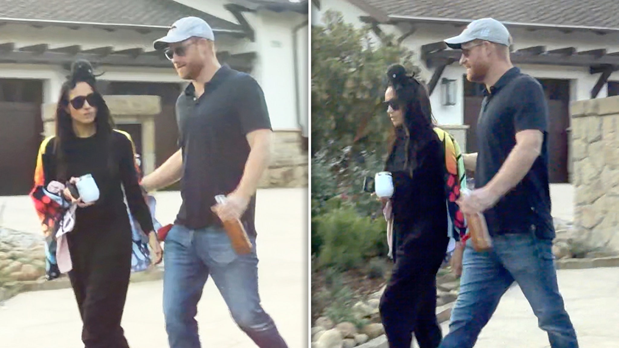 Meghan Markle & Prince Harry Take Kids Trick-or-Treating in Santa Barbara