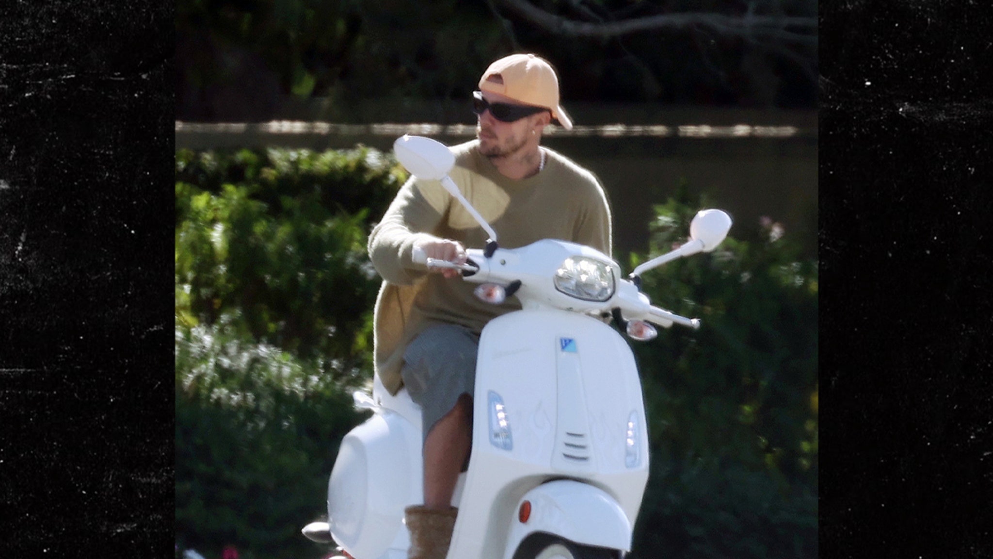 Justin Bieber Hits Palm Springs with Scooter