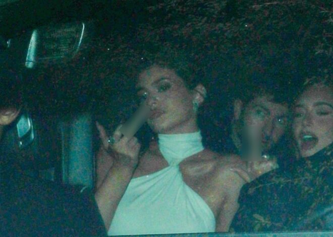 Kylie Jenner Flips Off Photogs Arriving To Kris Jenner’s Birthday Party