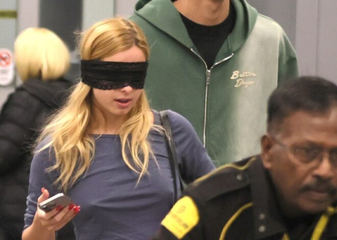 Addison Rae Wears Eye Mask On Her Way Out of Airport