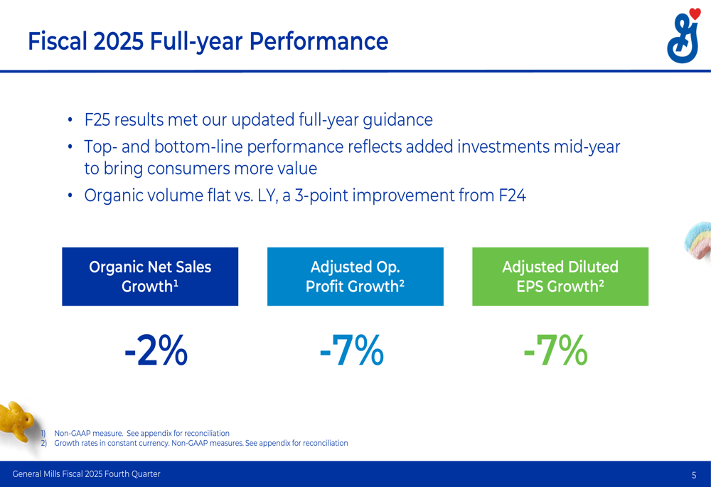 General Mills Q4 2025 slides: Volume trends improve as investments pay off