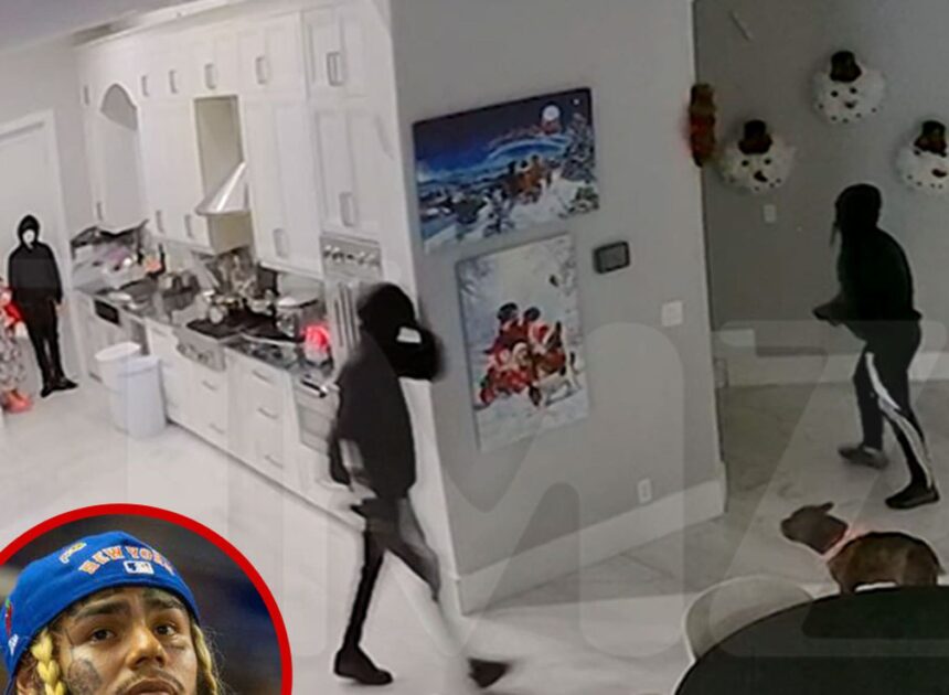 Tekashi 6ix9ine’s Mom, Pup Manhandled by Burglars in Home-Invasion Video
