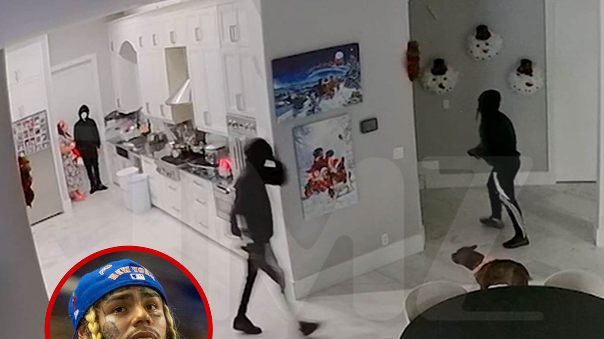 Tekashi 6ix9ine’s Mom, Pup Manhandled by Burglars in Home-Invasion Video