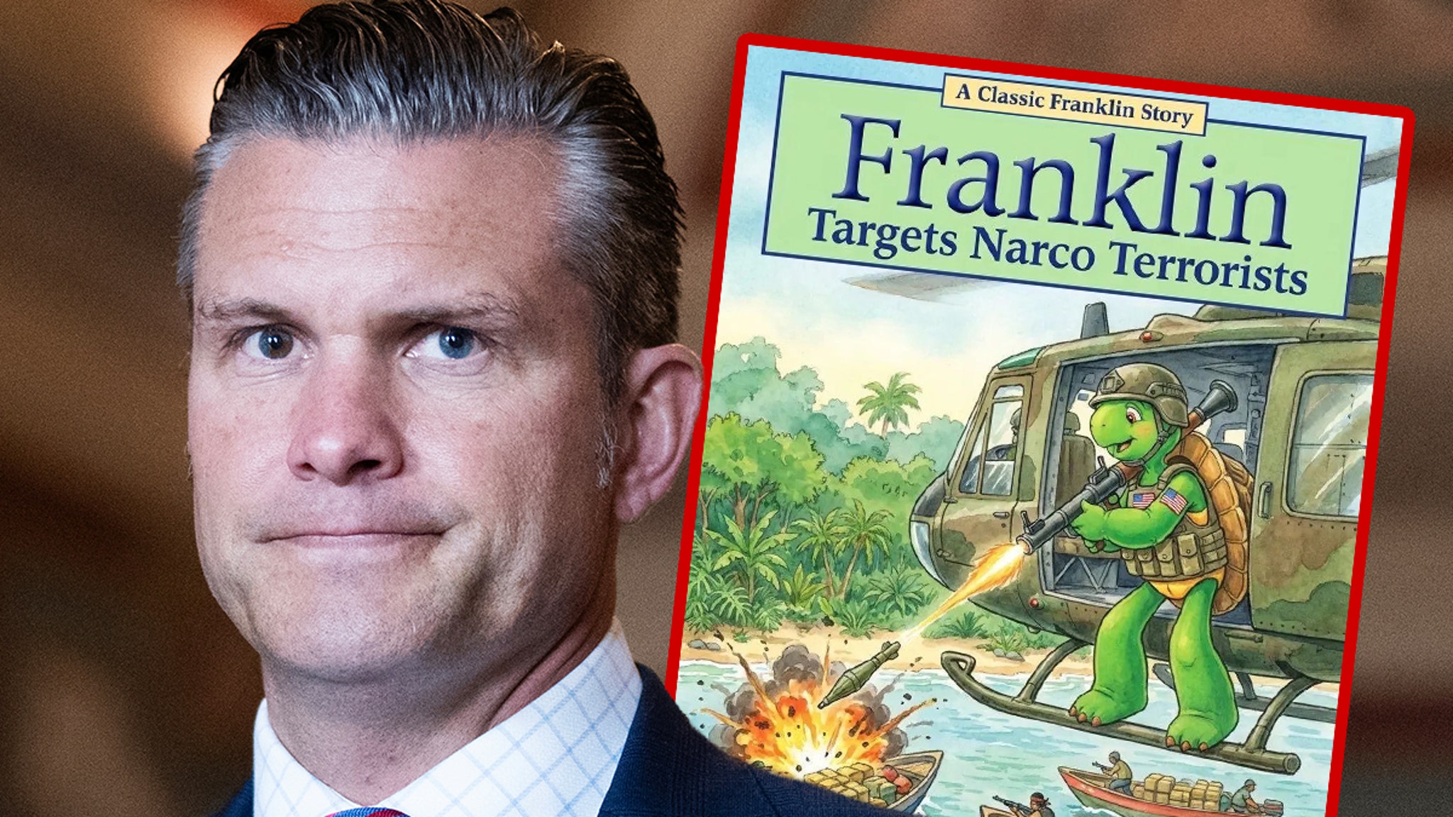 Pete Hegseth Turns Franklin the Turtle Into Killing Machine in X Post